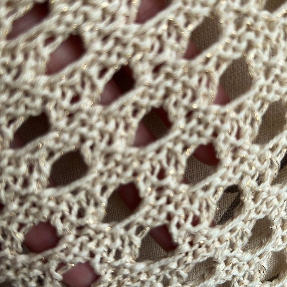 Crochet Open Stitch Knit Sweater - Picture 3 of 9